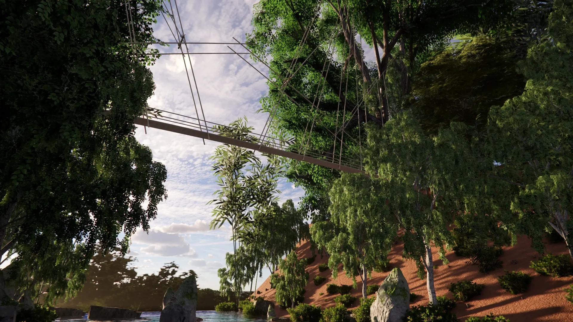 Struktur Jembatan Bambu Baduy